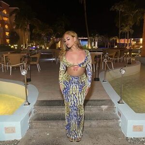 PrettyLittleThing Multicolor Cut Out Maxi Dress